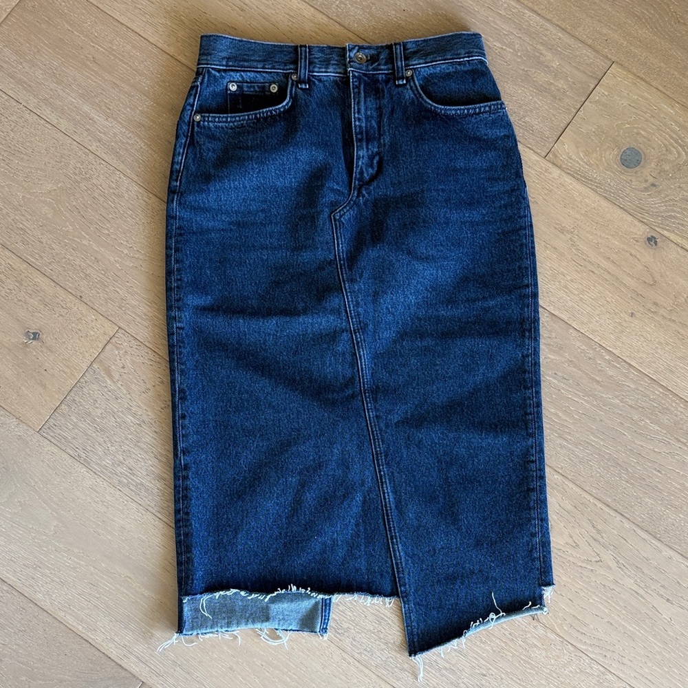 Rag & Bone Indigo Denim Skirt